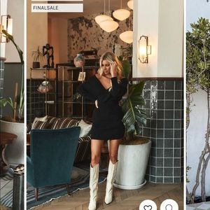 12th Tribe x Salty Blonde Bleecker Black Sweater Dress - Size M #SaltyInTheCity